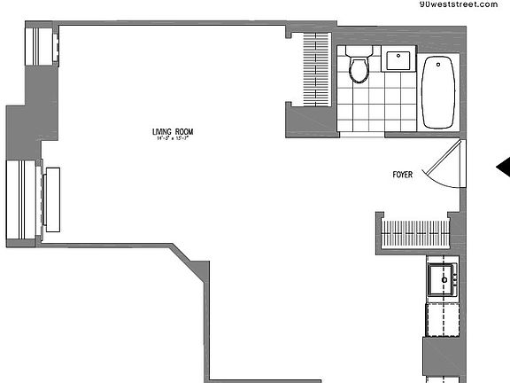 2nd image of 90 West St APT 14Y