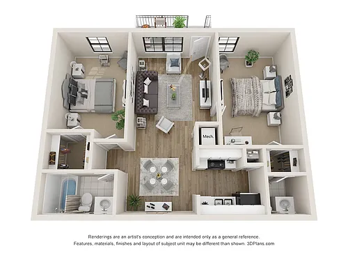 Floor plan 838sf
