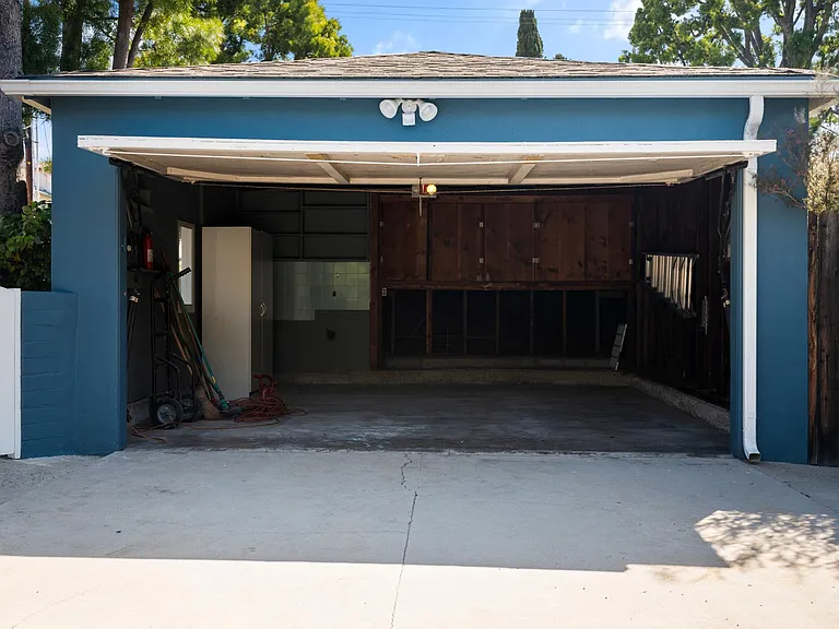 Two car garage with electric garage door opener