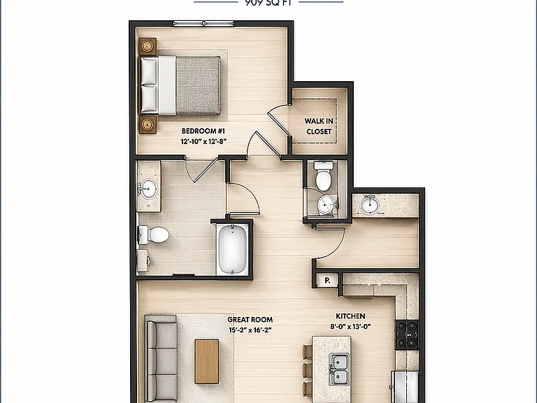 1 bed 1.5 bath 909 sq ft 1 bed 1.5 bath 909 sq ft