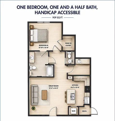 Floor plan 1B15B