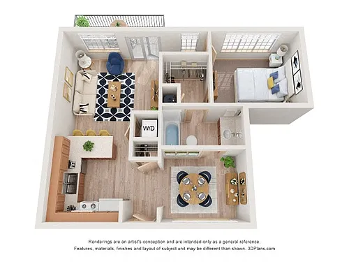 Floor plan One Bed B