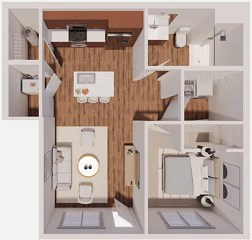 Floor plan B1 First Floor 1 Bedroom