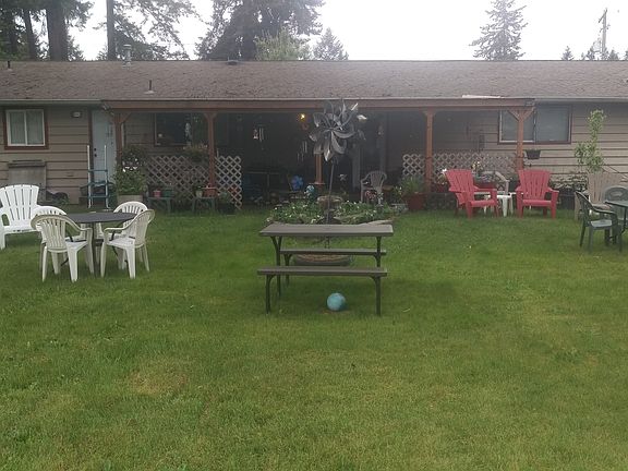 Huge covered back patio