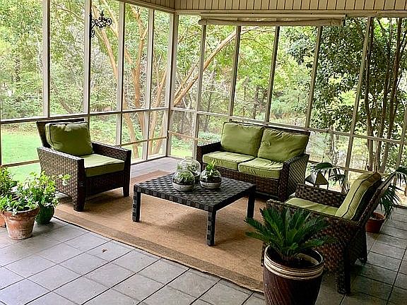 Screened back porch