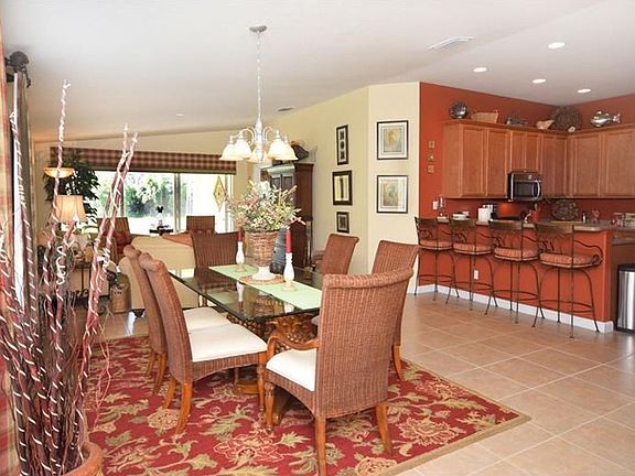 Open floor plan with ceramic tile flooring