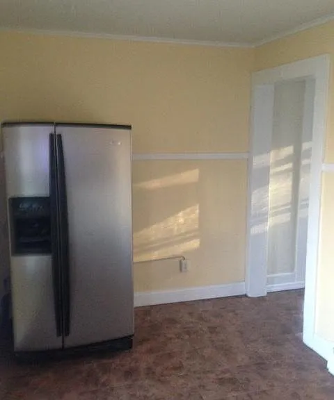 Kitchen. Stainless steel fridge