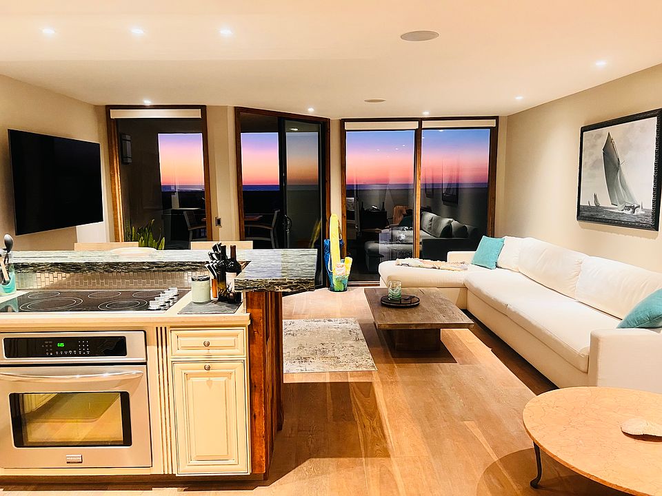 Living room with ocean view.