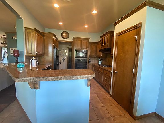Kitchen with bar seating 