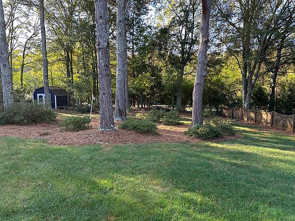 Fenced in backyard