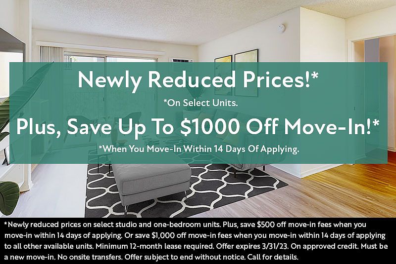 Up to $1000 off move-in