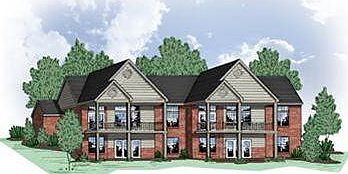 This illustration provides an example of the back of this new construction - providing for both a covered deck area as well as an uncovered portion and a lower level patio.