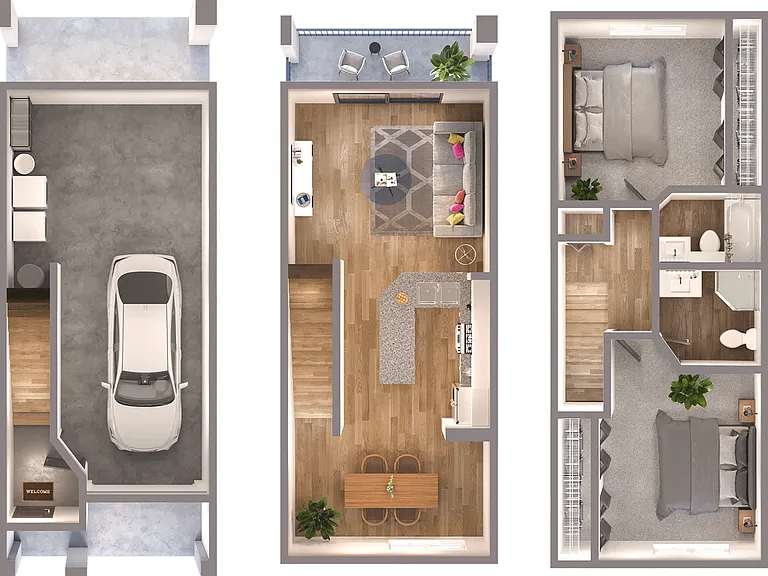 B3 Renovated Townhome Floor Plan B3 Renovated Townhome Floor Plan