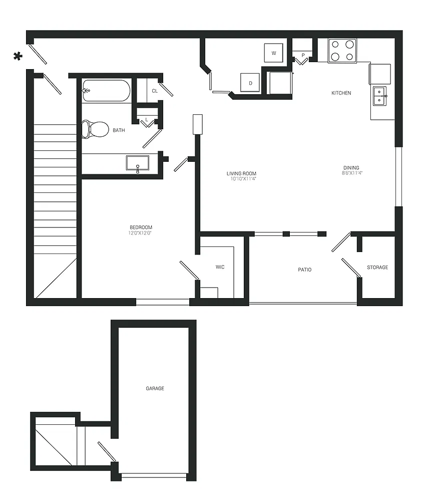 Floor plan Overlook - Garage