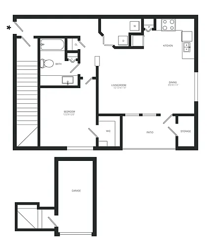 Floor plan Overlook - Garage