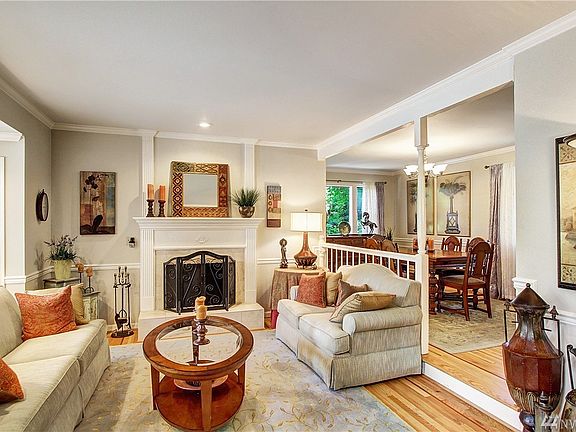 Looking into the living room towards the formal dining room.