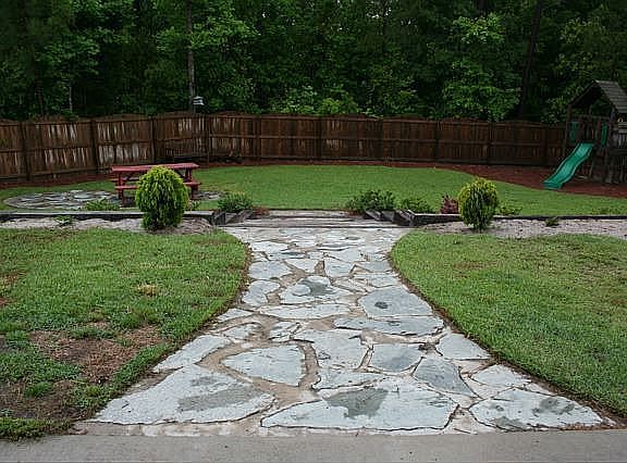 patio view to the back yard
