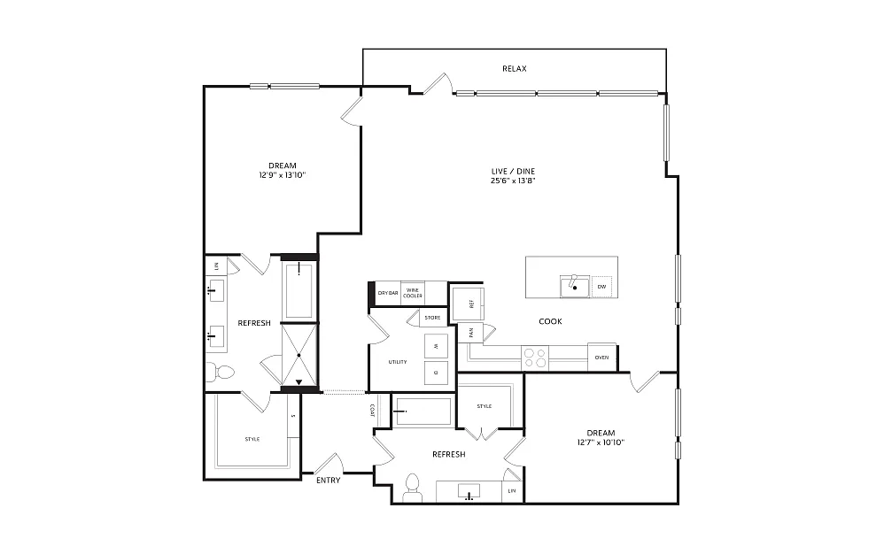 Floor plan 2B3