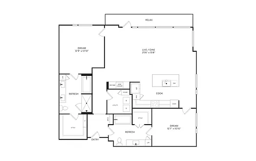 Floor plan 2B3