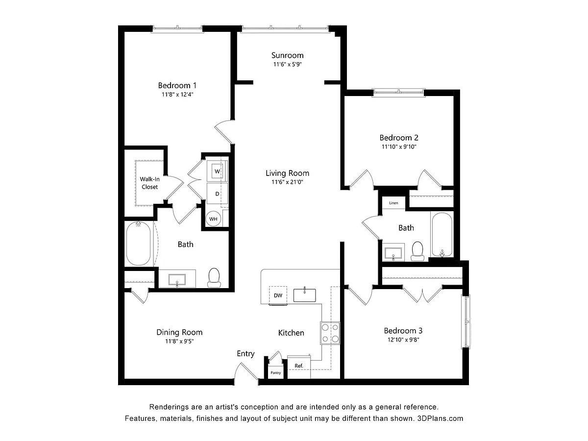 Floor plan C1S - Sunroom