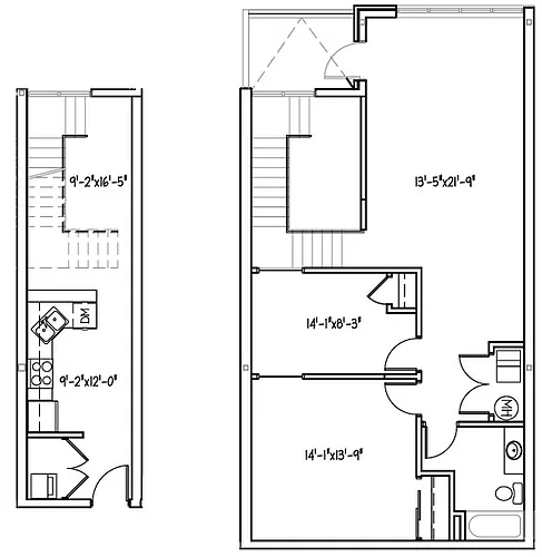 Floor plan two bedroom