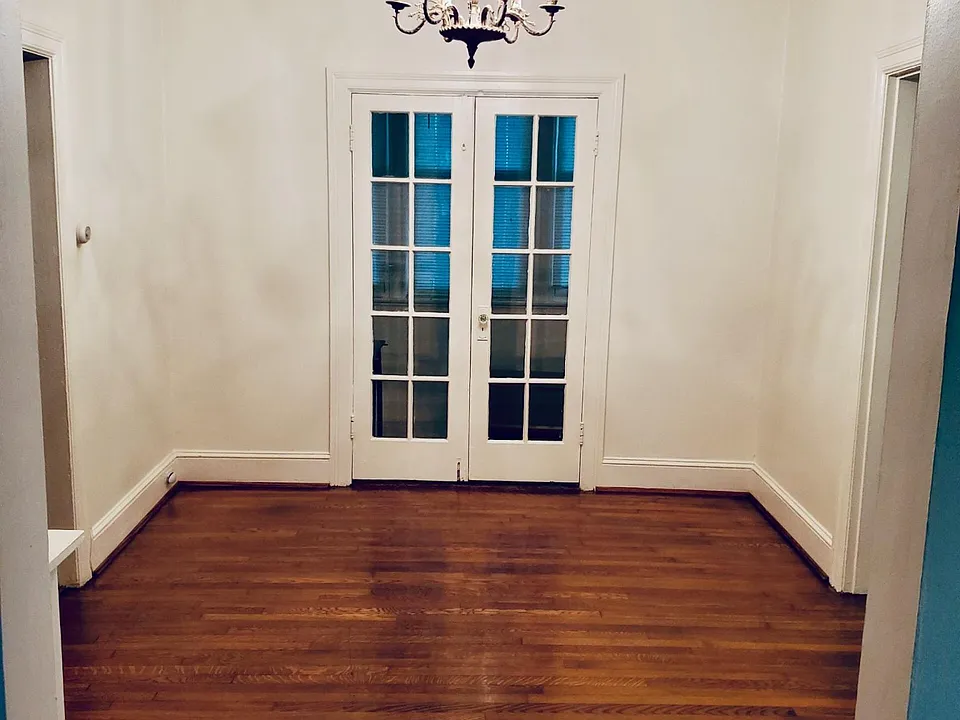 Dining room. French doors to light-filled home office.