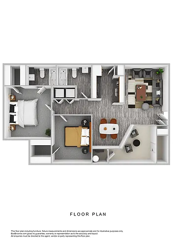 Floor plan 2 Bed 2 Bath