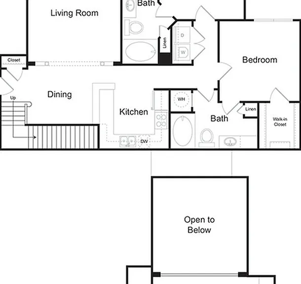 The Ridgewood Loft 2 bedroom 2 bathroom with loft 1513 sq ft apartment home at The Kendrick located in Atlanta, GA 30324 The Ridgewood Loft 2 bedroom 2 bathroom with loft 1513 sq ft apartment home at The Kendrick located in Atlanta, GA 30324