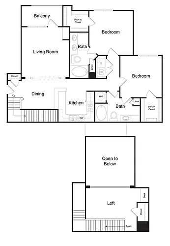 Floor plan The Ridgewood Loft