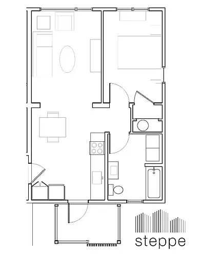Floor plan 1BDA