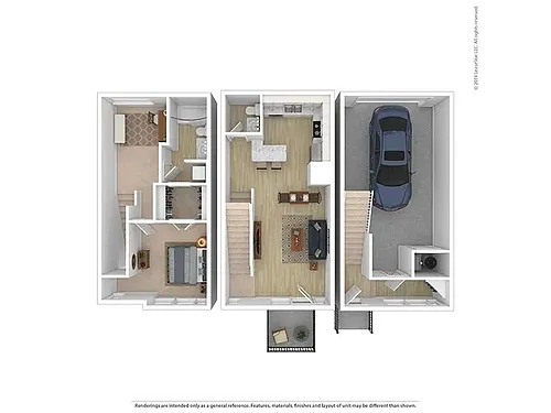 Floor plan 1 Bedroom 1 Bathroom 1057