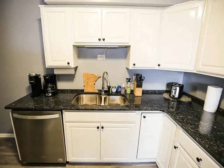 Clean Kitchen with Granite Countertops