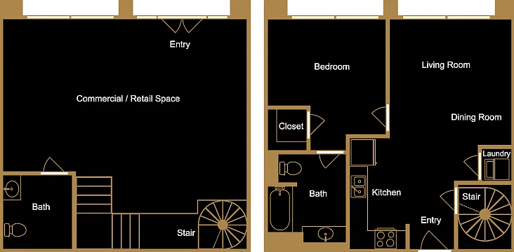Live/Work Loft - L7 Floorplan Diagram