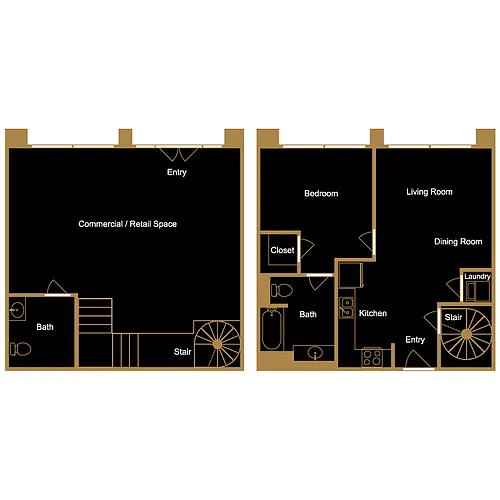 Floor plan Live/Work Loft - L7