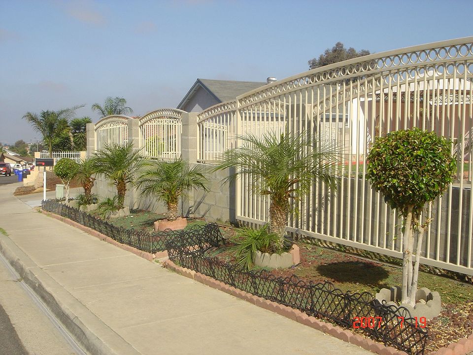 GATED FRONT AND FENCE