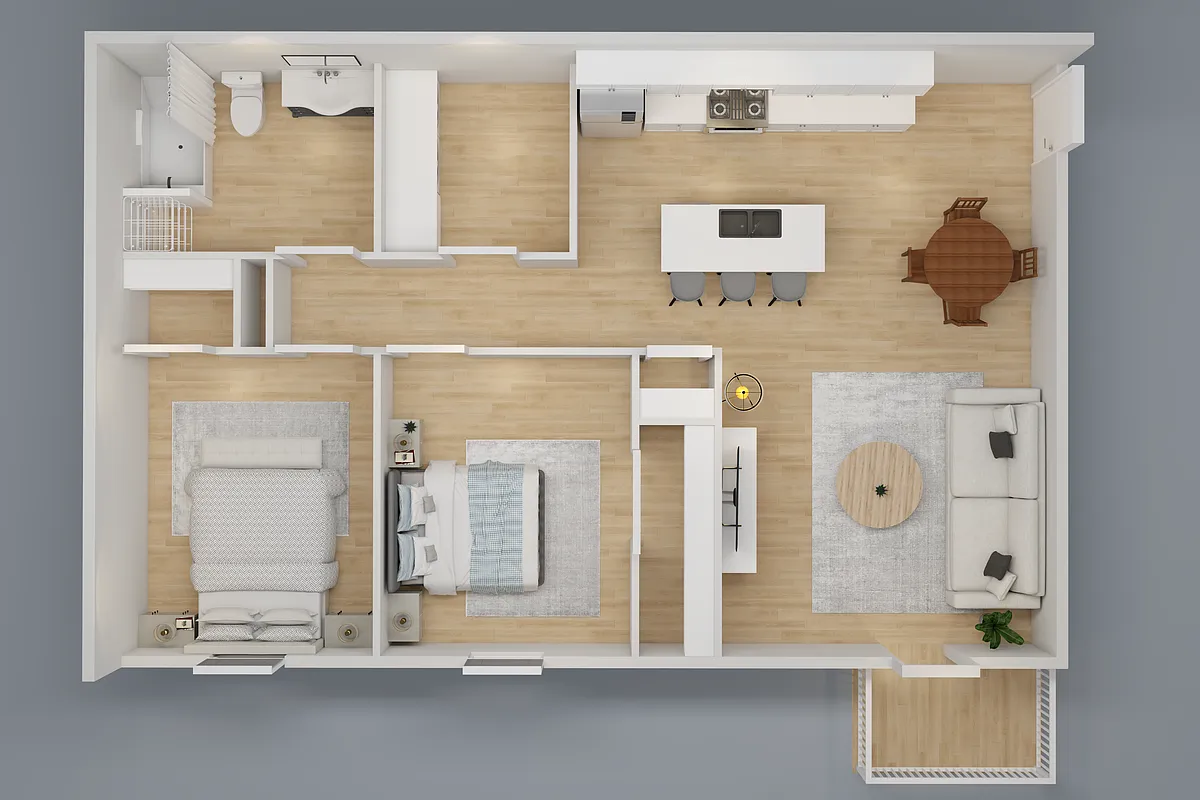 Floor plan 2-Bedroom - Harbor