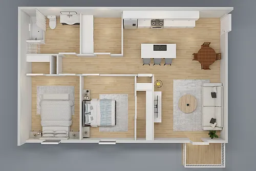Floor plan 2-Bedroom - Harbor