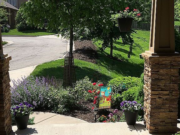 Front porch and yard