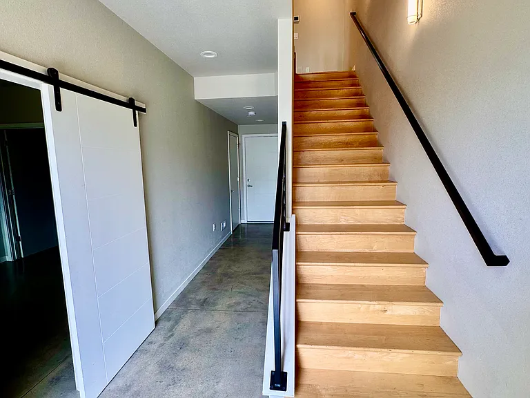 Barn door to the ground floor bedroom or office.