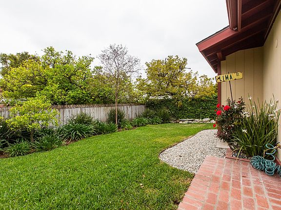 Private grassy yard
