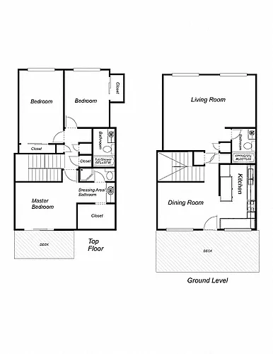 Floor plan La Mar 3-Bedrooms, 2-Bathrooms