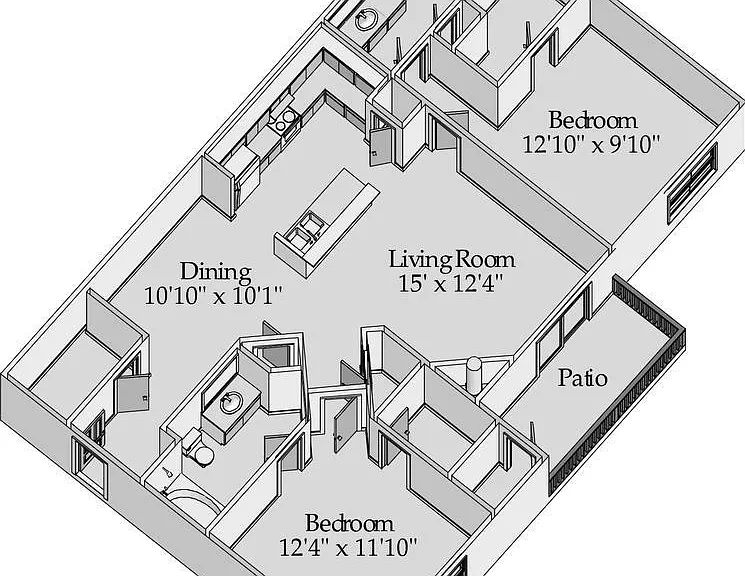 The Palmer - Wellesley - 2 Beds - 2 Baths - 1216 Sq. ft.