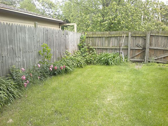 Fenced in backyard