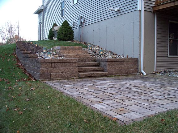 Custom wall, steps & patio