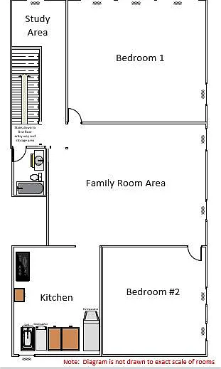 Floor plan and layout of apartment.