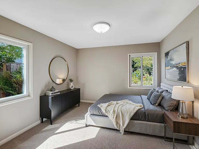 Downstairs Back Left Bedroom - Virtually Staged