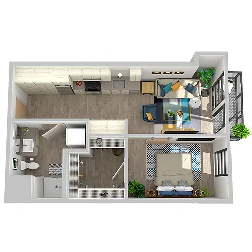 Floor plan 1X1-2