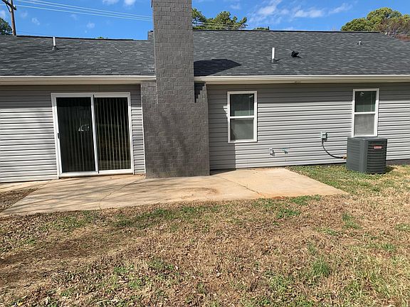 Large backyard with patio