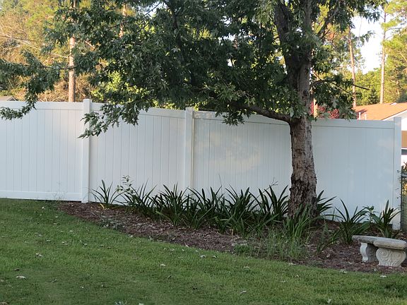 Fenced yard (panel and chain