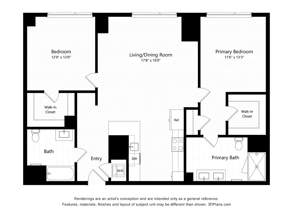 Floor plan C18P -Two Bedroom
